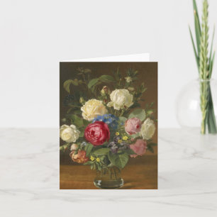 Cartes vierges florales vintages de note