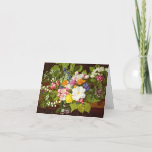 Cartes vierges florales vintages de note