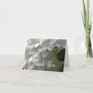 Cartes vierges mariage Merci blanc Lime Hydrangea