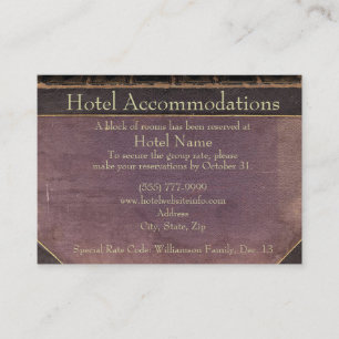 Cartes vintages de clôture de logement d'hôtel de
