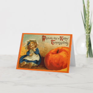 Cartes vintages de jour de thanksgiving