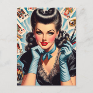 Cartes Vintages mignonnes Pin Up