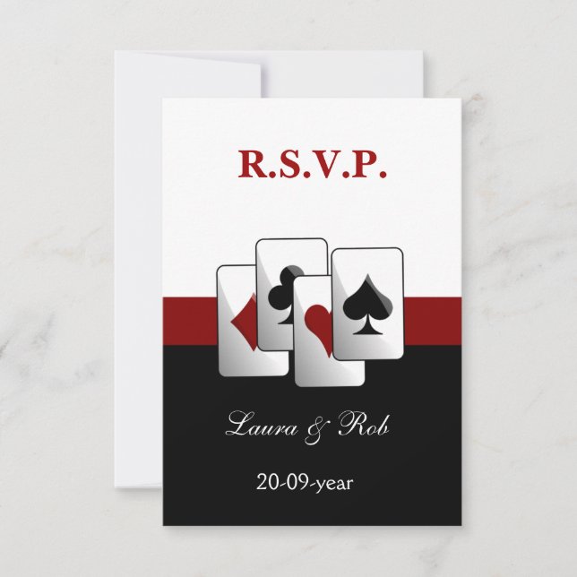 Cartes vvp de mariage Vegas standard 3,5 x 5 (Devant)