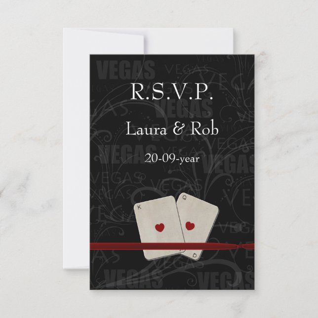 Cartes vvp de mariage Vegas standard 3,5 x 5 (Devant)