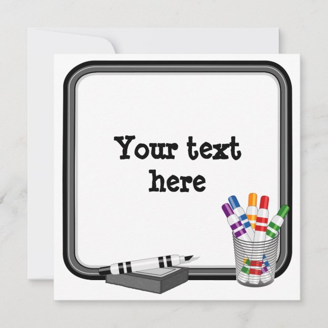 Cartes Whiteboard, Customisez votre texte (Devant)