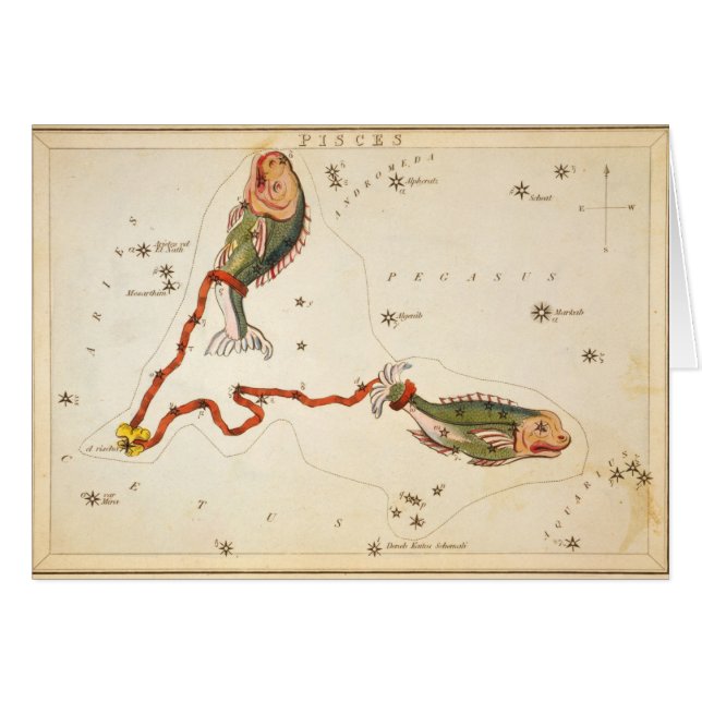 Cartes "Zodiac Sign : Poissons" (Devant horizontal)