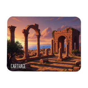 Carthage Tunisia Travel Magnet