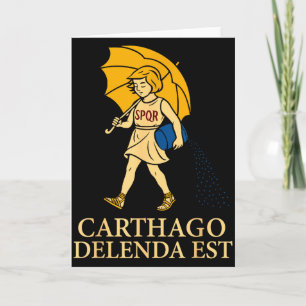 Carthago Delenda Est Funny Roman History Attire (s Card
