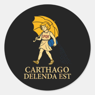 Carthago Delenda Est Funny Roman History Attire (s Classic Round Sticker