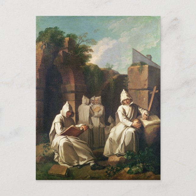 Carthusian Monks in Meditation Postcard (Front)