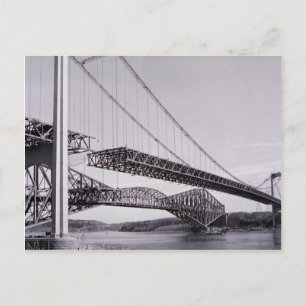 Cartier Bridge under construction, Quebec City, Qu Postcard