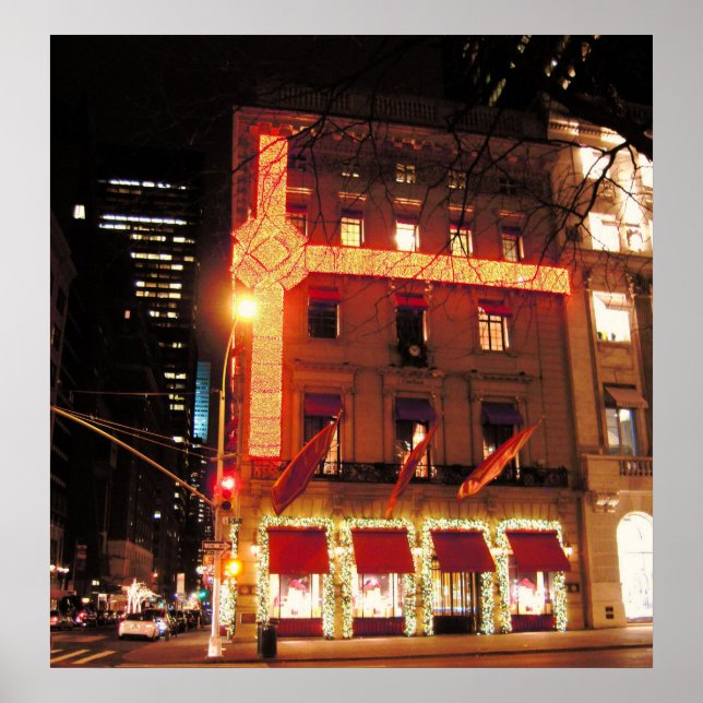 Cartier Store NYC Christmas 2010 Canvas Print (Front)