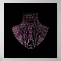 Cartierr Pink Necklace ~ Poster 11x11.34