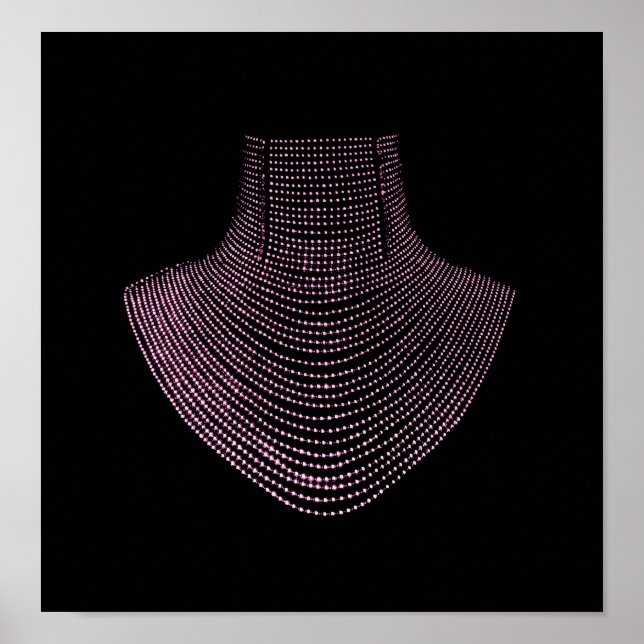 Cartierr Pink Necklace ~ Poster 11x11.34 (Front)