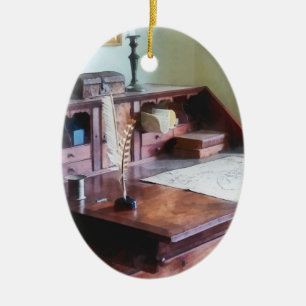 Cartographer's Desk Ceramic Ornament