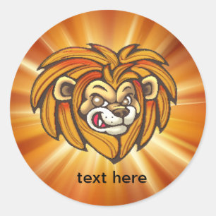 Cartographie Lion Face Stickers Faune