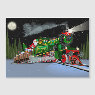 Cartographie train Noël Carte postale