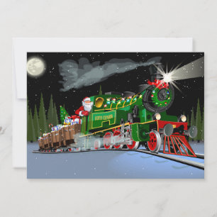Cartographie train Noël Carte postale