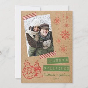 Carton amusant Bande-bonbon de vacances Carte plat