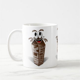 Carton and cartoon chocolate milk coffee mug