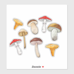 Carton autocollants champignons