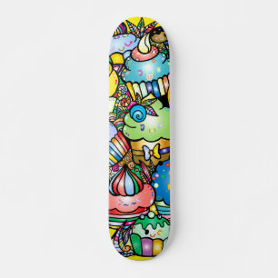 Carton coloré Cupcakes Skateboard