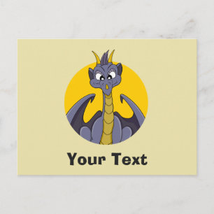 Carton de carte postale au dragon violet