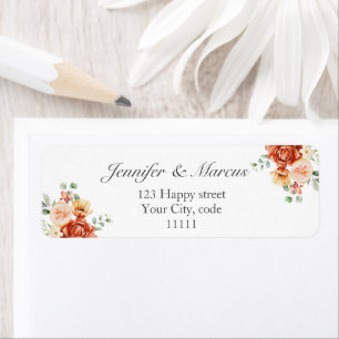 Carton de Mariage Élégant Floral Adresse de Retour