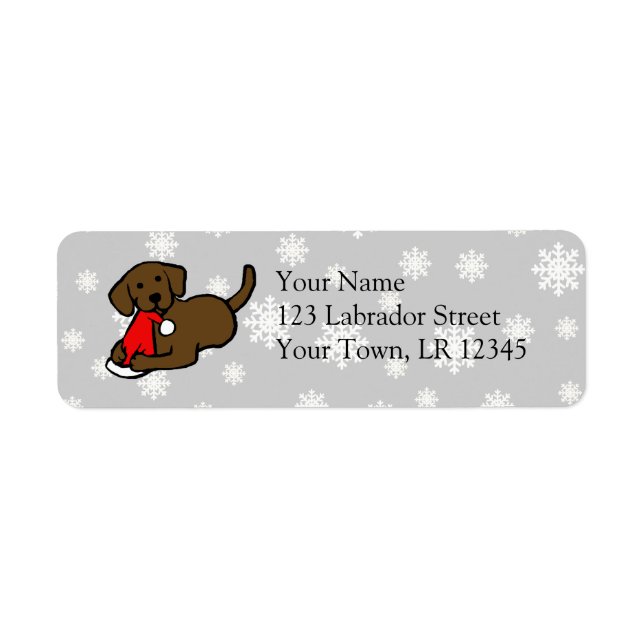 Carton de Noël au chocolat Labrador (Devant)