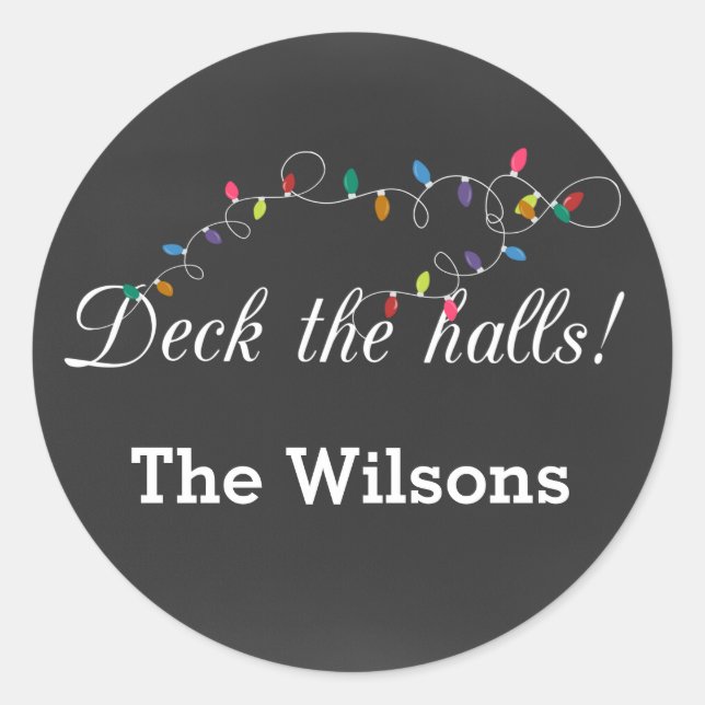 Carton de Noël Lights autocollants de vacances (Devant)