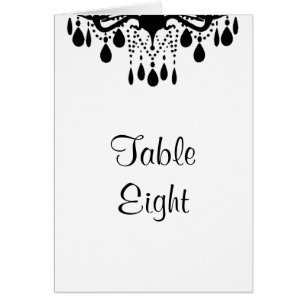 Carton de numéro de table de grande salle de bal (