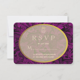 Carton de réponse à une invitation de mariage Luxe