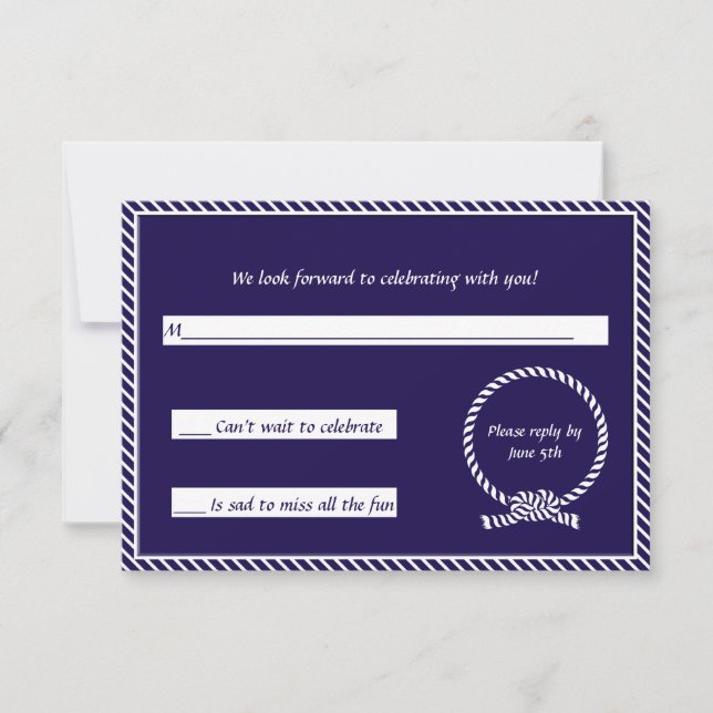Carton de réponse pour le mariage (Devant)