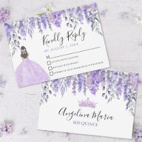 Carton de réponse pour Violet Floral Couronne Viol