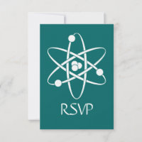 Carton de RSVP des Forces Attractives en Teal
