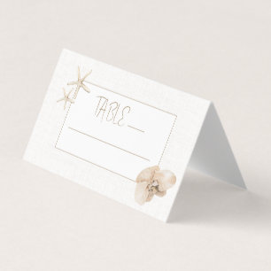 Carton de Table de Mariage Élégance Côtière