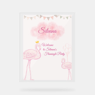 Carton d'invitation d'anniversaire Boho Flamingo,