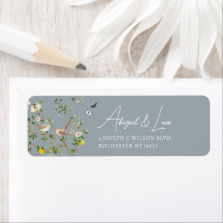 Carton d'invitation de mariage à l'oiseau floral e
