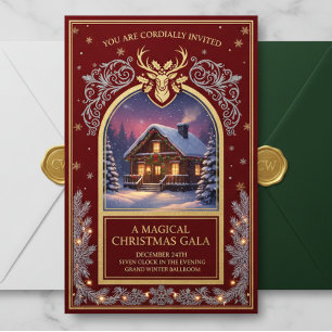Carton d'invitation de Noël élégant Carte de fêt
