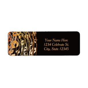Carton d'invitation exotique guépard orange bronze