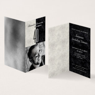 Carton d'invitation pour les 40 ans d'un homme