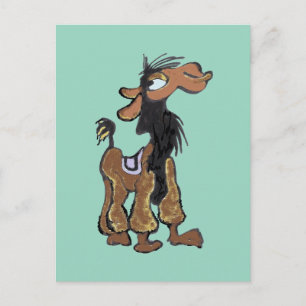 Carton do-it-yourself carte postale Cute Llama