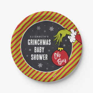 Carton Dr. Seuss Oh Boy Grinch Baby Shower Assiettes en