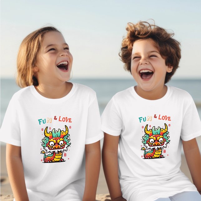 Carton Dragon Chinese New Year Fun Fu Kids Gift  T-Shirt (Creator Uploaded)