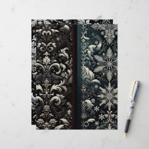 Carton en papier gothique foncé d'hiver