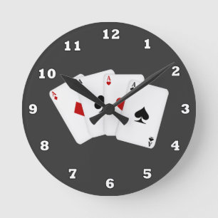 Carton Lecture Cartes horloge murale