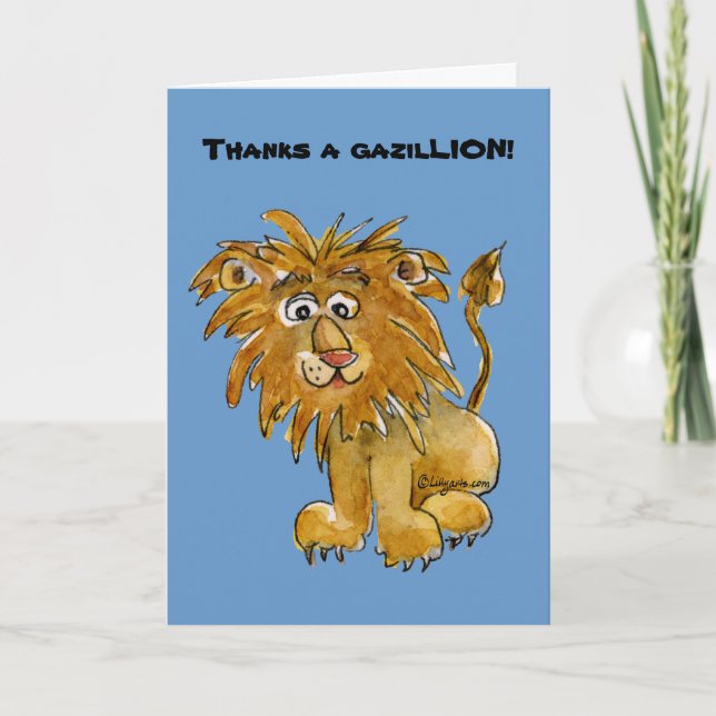 Carton Lion Merci Cartes (Devant)