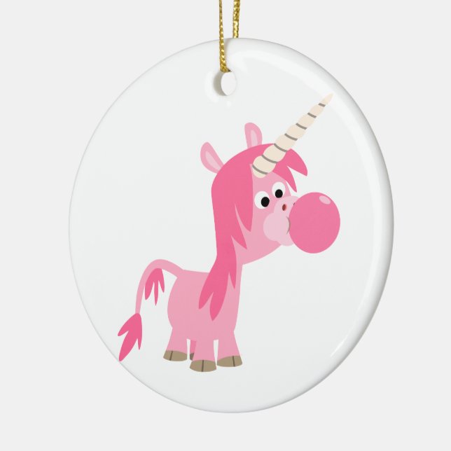 Carton mignon Bubble Gum Unicorn Ornement (Gauche)
