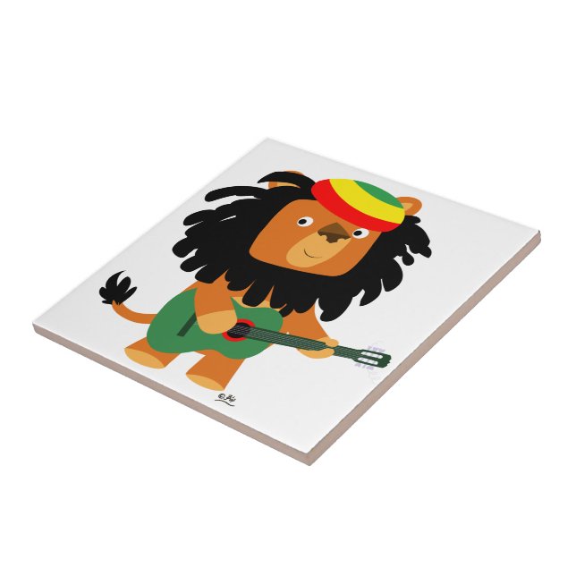 Carton mignon Lion de carreaux de Sion (Côté)