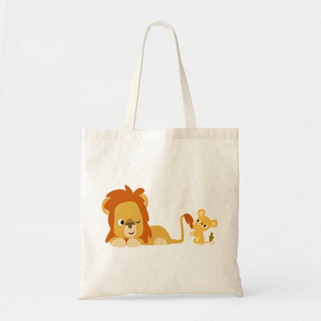 Carton mignon Lion Papa et sac de bébé (Devant)